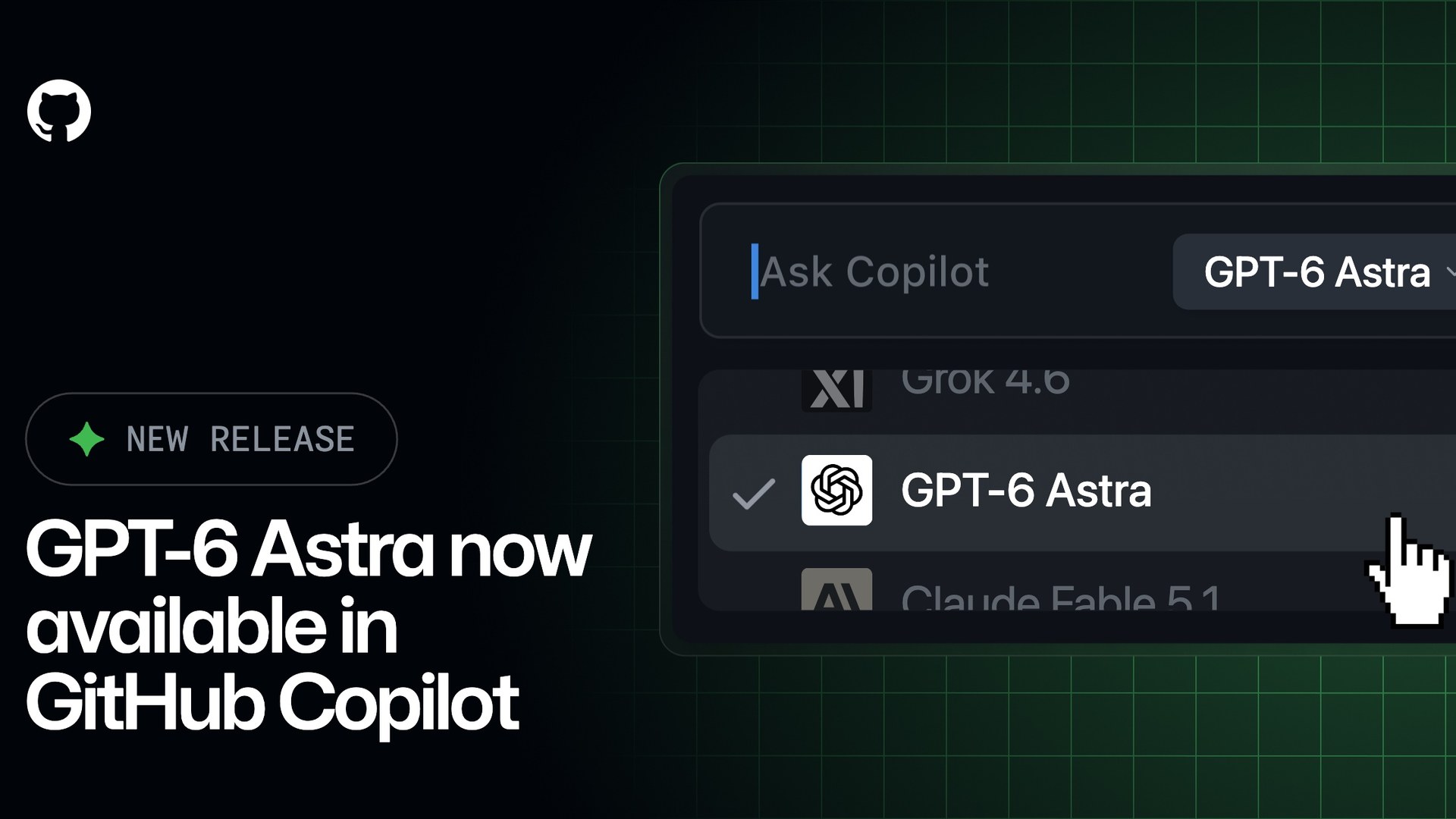 GitHub Copilot يدعم نموذج GPT-6 Astra من OpenAI